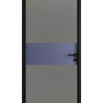 Modern Two-Tone Steel Security Door (Matte Black & Blue)