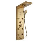 Luxury Brushed Gold Multi-Jet Shower Panel Tower